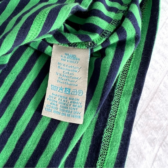 Boden The Hamptons Long Sleeve Scoop Neck Top, Green and Navy, 10 - Picture 9 of 11